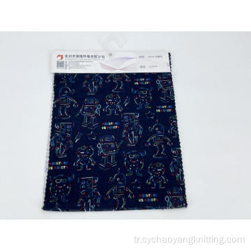 Kış için% 100 polyester özelleştirilmiş baskı kadife kumaş